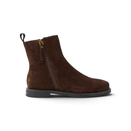 Stivaletti Donna Doppia Zip in Camoscio Cacao Marrone | Frau A98C6 CACAO Frau 