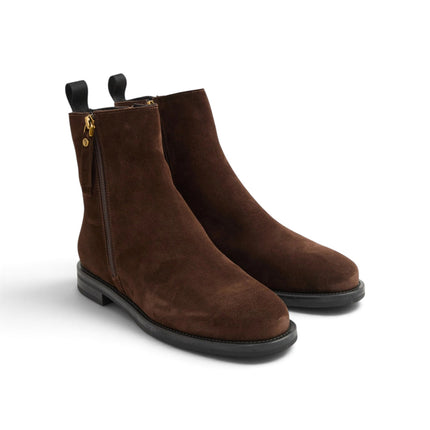 Stivaletti Donna Doppia Zip in Camoscio Cacao Marrone | Frau A98C6 CACAO Frau 