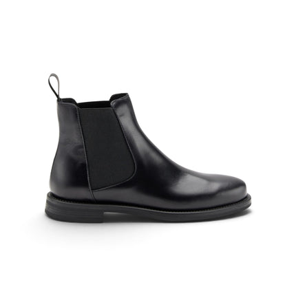 Stivaletti Chelsea Donna Tacco Basso in Pelle Nera | Frau A98N3 BLACK Frau 