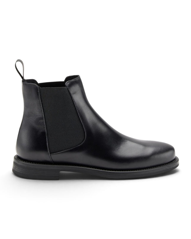 Stivaletti Chelsea Donna Tacco Basso in Pelle Nera | Frau A98N3 BLACK Frau 