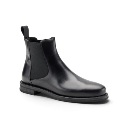 Stivaletti Chelsea Donna Tacco Basso in Pelle Nera | Frau A98N3 BLACK Frau 