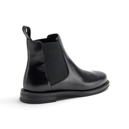 Stivaletti Chelsea Donna Tacco Basso in Pelle Nera | Frau A98N3 BLACK Frau 
