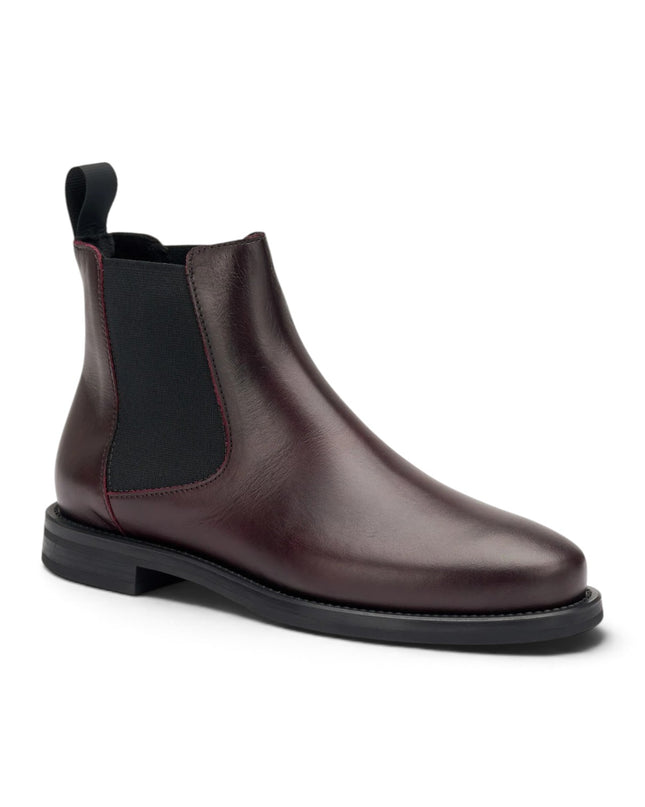 Stivaletti Chelsea Donna Tacco Basso in Pelle Bordo | Frau A98N3 BORDO Frau 