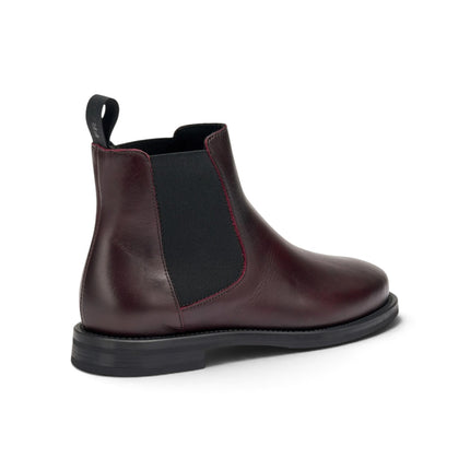 Stivaletti Chelsea Donna Tacco Basso in Pelle Bordo | Frau A98N3 BORDO Frau 