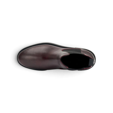 Stivaletti Chelsea Donna Tacco Basso in Pelle Bordo | Frau A98N3 BORDO Frau 
