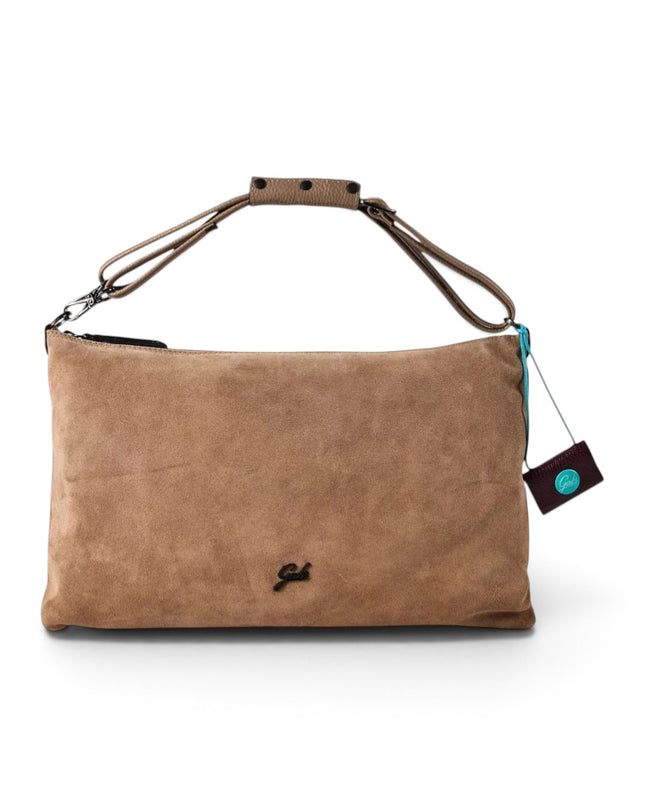 Borsa Trsformabile con Tracolla in Pelle e Camoscio Cappuccino Beige | Gabs BEYONCE EW MEDIUM CAPPUCCINO Gabs 