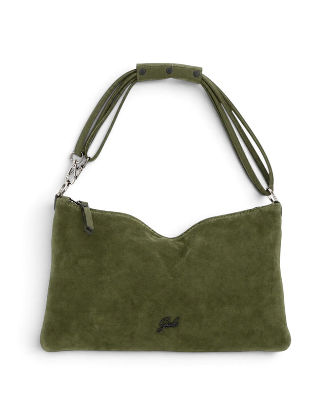Borsa Trsformabile con Tracolla in Pelle e Camoscio Forest Green Verde | Gabs BEYONCE EW MEDIUM FOREST GREEN Gabs 