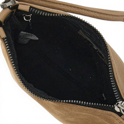 Borsello Pochette Donna con Tracolla in Pelle e Camoscio Cappuccino Beige | Gabs BEYONCE NS MEDIUM CAPPUCCINO Gabs 
