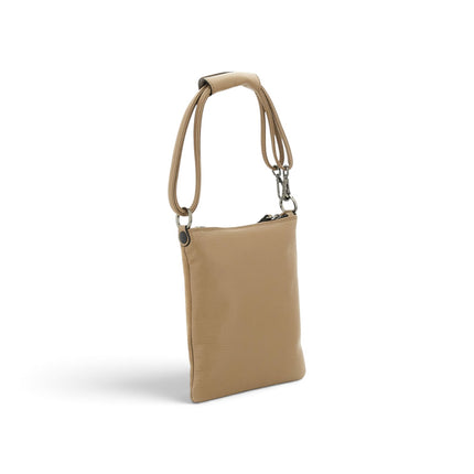 Borsello Pochette Donna con Tracolla in Pelle e Camoscio Cappuccino Beige | Gabs BEYONCE NS MEDIUM CAPPUCCINO Gabs 