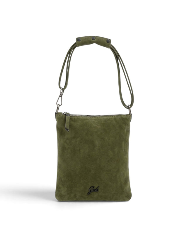 Borsello Pochette Donna con Tracolla in Pelle e Camoscio Forest Green | Gabs BEYONCE NS MEDIUM FOREST GREEN Gabs 