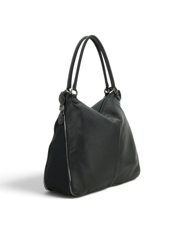 Borsa Shopper Espandibile in Pelle Nera | Gabs G14 EDGY LARGE BLACK Gabs 