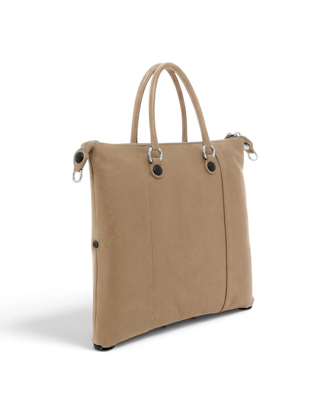 Borsa Convertibile e Trasformabile con Tracolla in Pelle e Camoscio Cappuccino Beige | Gabs G3 PLUS MEDIUM CAPPUCCINO Gabs 