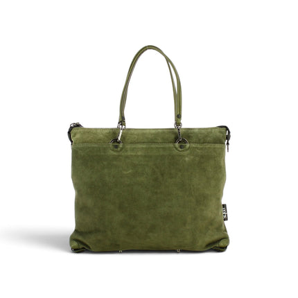 Borsa Convertibile e Trasformabile con Tracolla in Pelle e Camoscio Forest Green Verde | Gabs G3 PLUS MEDIUM FOREST GREEN Gabs 