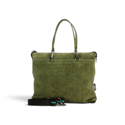 Borsa Convertibile e Trasformabile con Tracolla in Pelle e Camoscio Forest Green Verde | Gabs G3 PLUS MEDIUM FOREST GREEN Gabs 