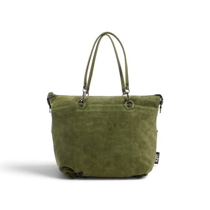 Borsa Convertibile e Trasformabile con Tracolla in Pelle e Camoscio Forest Green Verde | Gabs G3 PLUS MEDIUM FOREST GREEN Gabs 