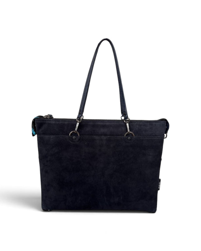 Borsa Convertibile e Trasformabile con Tracolla in Pelle e Camoscio Inchiostro Blu | Gabs G3 PLUS MEDIUM INCHIOSTRO Gabs 
