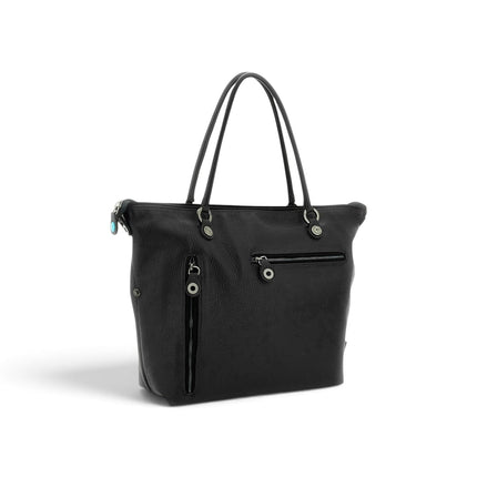 Borsa Work Convertibile e Trasformabile con Tracolla e Tasche Esterne in Pelle Nera | Gabs G3 PLUS MEDIUM WORK MATE IMPERIAL BLACK Gabs 