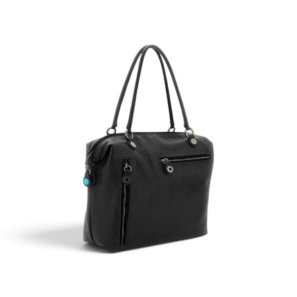 Borsa Work Convertibile e Trasformabile con Tracolla e Tasche Esterne in Pelle Nera | Gabs G3 PLUS MEDIUM WORK MATE IMPERIAL BLACK Gabs 