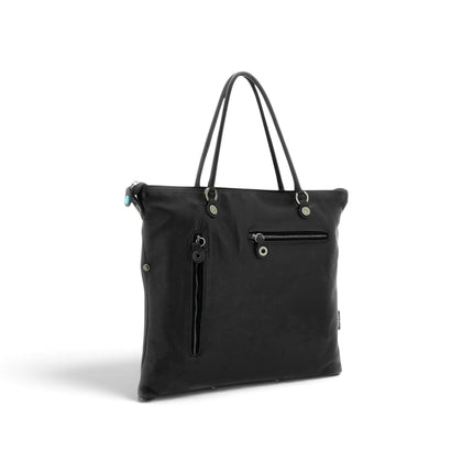 Borsa Work Convertibile e Trasformabile con Tracolla e Tasche Esterne in Pelle Nera | Gabs G3 PLUS MEDIUM WORK MATE IMPERIAL BLACK Gabs 