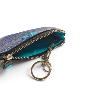 Portachiavi con Ganci e Zip in Pelle Blu | Gabs GKEYHOLDER INCHIOSTRO Gabs 