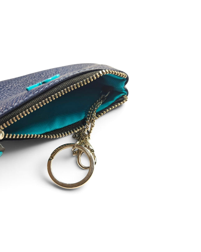 Portachiavi con Ganci e Zip in Pelle Blu | Gabs GKEYHOLDER INCHIOSTRO Gabs 