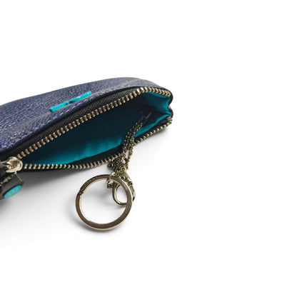 Portachiavi con Ganci e Zip in Pelle Blu | Gabs GKEYHOLDER INCHIOSTRO Gabs 