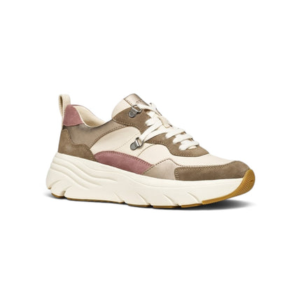 Sneakers Donna in Camoscio e Tessuto Multicolor Sand | Geox D36UFE DIAMANTA GREY SAND Geox 