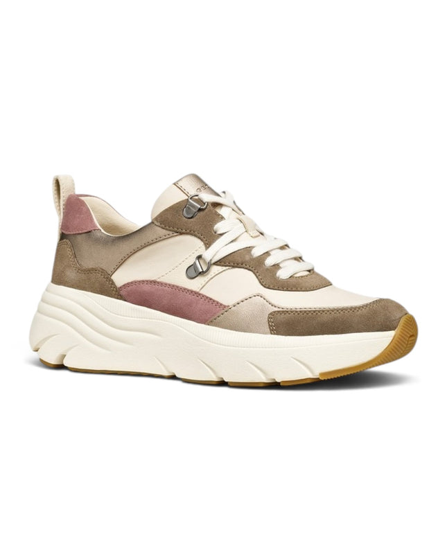 Sneakers Donna in Camoscio e Tessuto Multicolor Sand | Geox D36UFE DIAMANTA GREY SAND Geox 