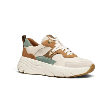 Sneakers Donna in Camoscio e Tessuto Multicolor Whisky | Geox D36UFE DIAMANTA WHISKY SAND Geox 