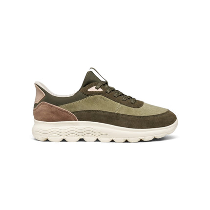 Spherica Plus Sneakers Donna Bassa in Pelle e Tessuto Military Multi | Geox D567MB SPHERICA PLUS SAGE MILITARY Geox 