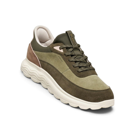 Spherica Plus Sneakers Donna Bassa in Pelle e Tessuto Military Multi | Geox D567MB SPHERICA PLUS SAGE MILITARY Geox 