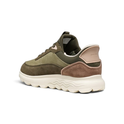 Spherica Plus Sneakers Donna Bassa in Pelle e Tessuto Military Multi | Geox D567MB SPHERICA PLUS SAGE MILITARY Geox 