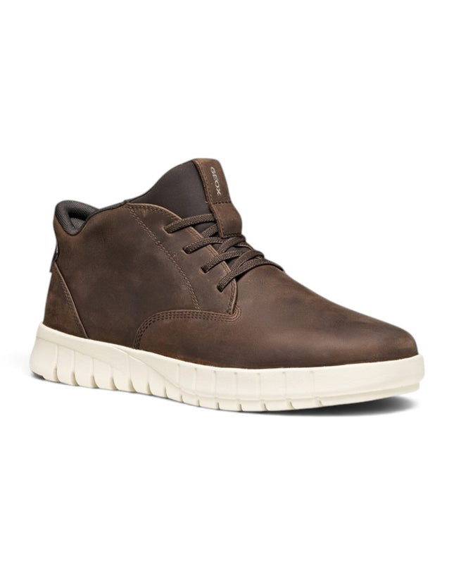 Stivaletto Uomo Flextride Plus FastIn Tessuto e Pelle Marrone | Geox U56MAB FLEXTRIDE PLUS COFFEE Geox 