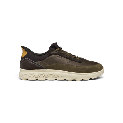 Spherica Plus Sneakers Uomo Bassa in Pelle e Tessuto Military Multi | Geox U56MPA SPHERICA PLUS MILITARY COFFEE Geox 