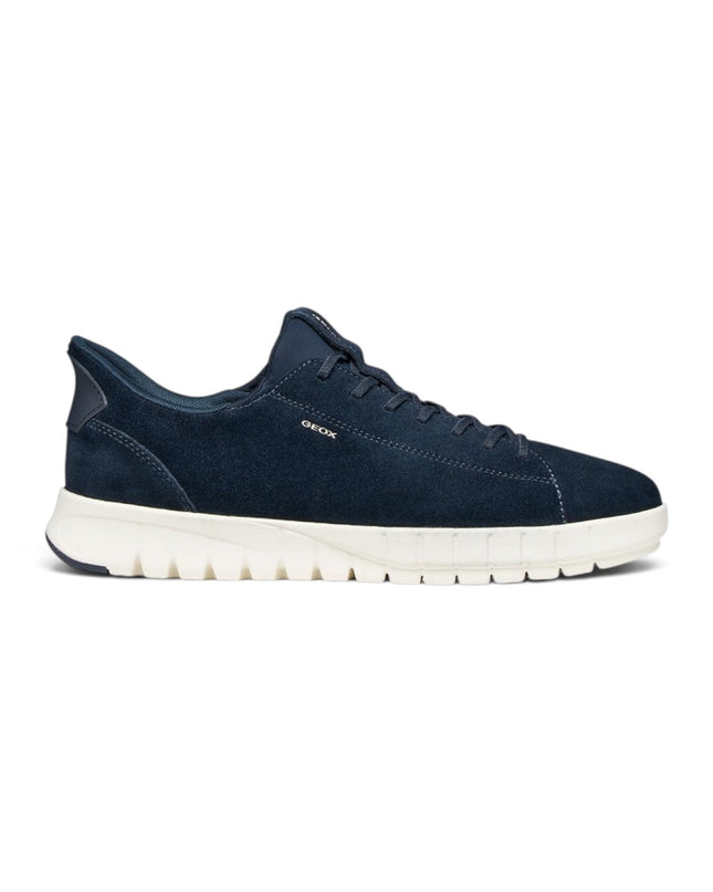 Sneakers Uomo Flextride Plus FastIn Tessuto e Camoscio Blu | Geox U65MAA FLEXTRIDE PLUS DARK BLUE Geox 