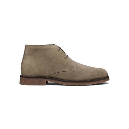 Polacchine Stivaletto Uomo in Camoscio Beige Tortora | Greox U6658D CLAUDIO GREY BROWN Geox 