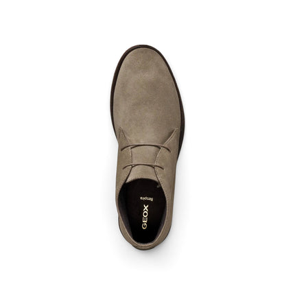 Polacchine Stivaletto Uomo in Camoscio Beige Tortora | Greox U6658D CLAUDIO GREY BROWN Geox 