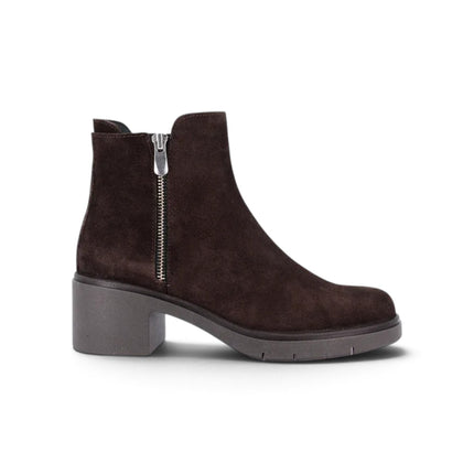 Stivaletto Donna con Tacco in Camoscio Marrone | Grunland PO1948 ROLA DARK BROWN Grunland 