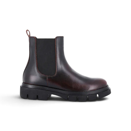 Stivaletto Donna in Pelle Tamponato Bordo | Grunland PO1951 ROCE BORDO Grunland 