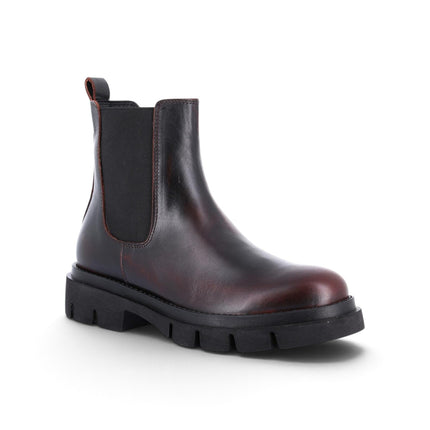 Stivaletto Donna in Pelle Tamponato Bordo | Grunland PO1951 ROCE BORDO Grunland 