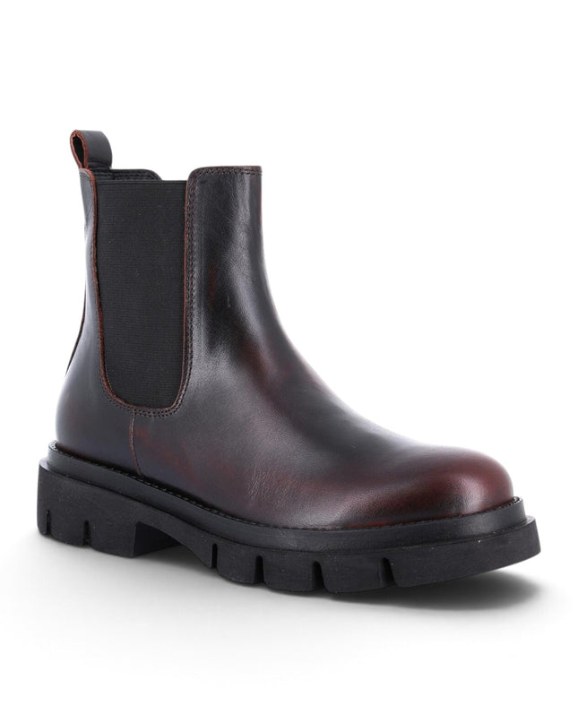 Stivaletto Donna in Pelle Tamponato Bordo | Grunland PO1951 ROCE BORDO Grunland 