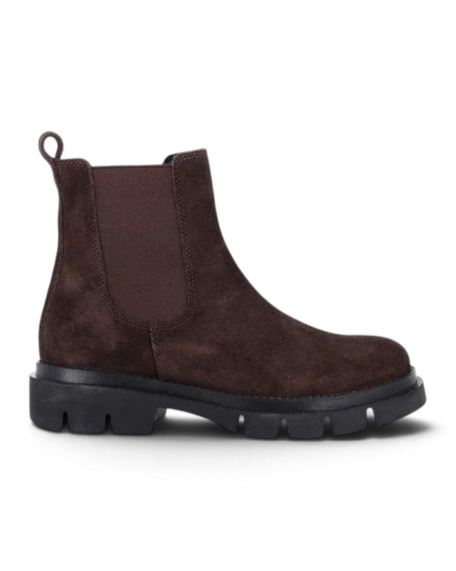 Stivaletto Chelsea Donna in Camoscio Marrone | Grunland PO1952 ROCE DARK BROWN Grunland 