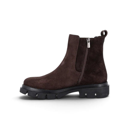 Stivaletto Chelsea Donna in Camoscio Marrone | Grunland PO1952 ROCE DARK BROWN Grunland 
