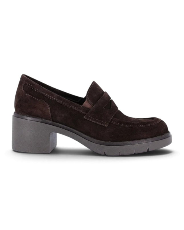Mocassino Donna con Tacco in Camoscio Marrone | Grunland SC6413 ROLA BROWN Grunland 