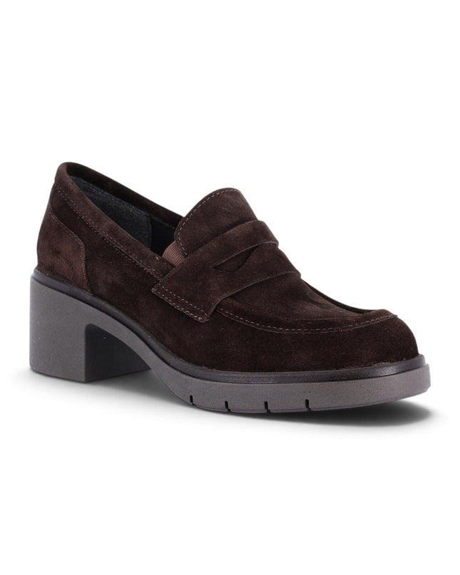 Mocassino Donna con Tacco in Camoscio Marrone | Grunland SC6413 ROLA BROWN Grunland 