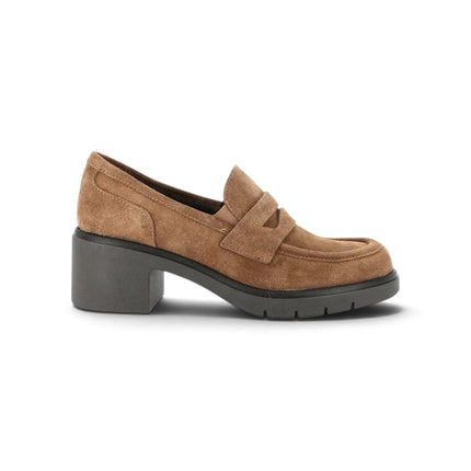 Mocassino Donna con Tacco in Camoscio Cuoio | Grunland SC6413 ROLA TAN Grunland 