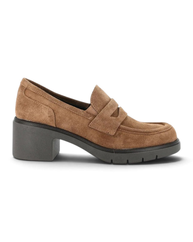 Mocassino Donna con Tacco in Camoscio Cuoio | Grunland SC6413 ROLA TAN Grunland 