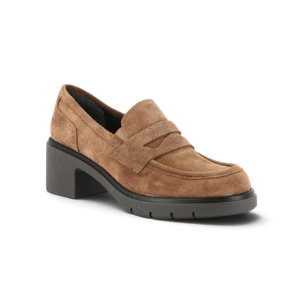 Mocassino Donna con Tacco in Camoscio Cuoio | Grunland SC6413 ROLA TAN Grunland 