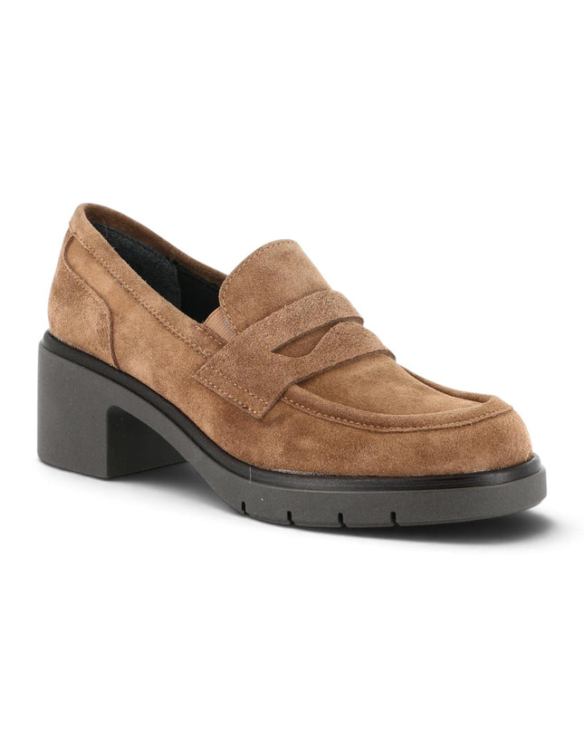 Mocassino Donna con Tacco in Camoscio Cuoio | Grunland SC6413 ROLA TAN Grunland 