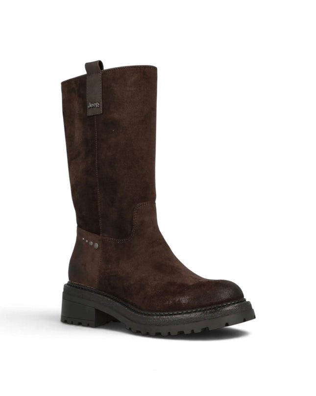 Stivale Biker con Borchie Marrone | Jeep BYWAY BOOT DARK BROWN Jeep Footwear 